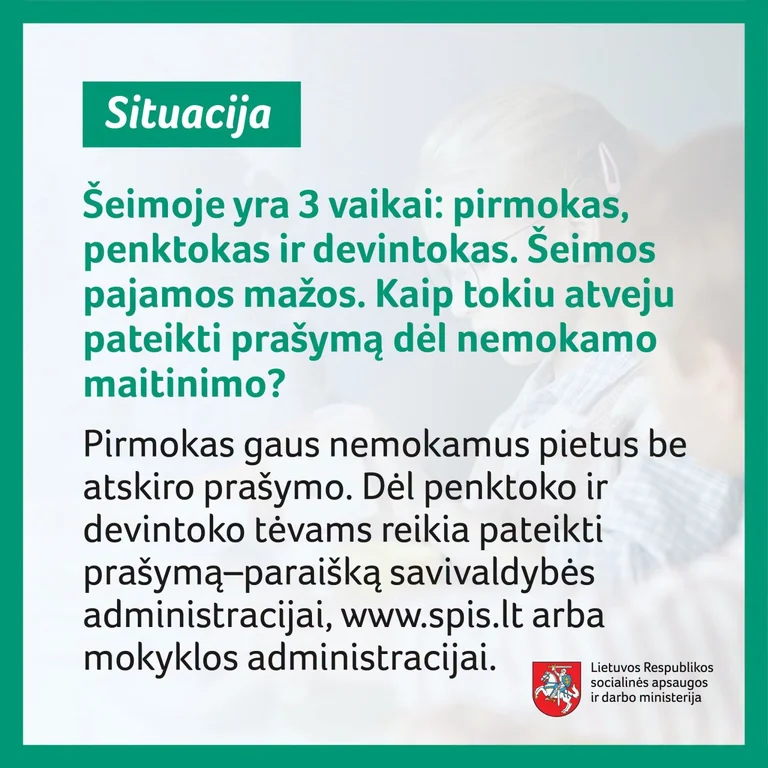Kėdainių tėvams: dėl vaikų maitinimo kreipkitės jau dabar