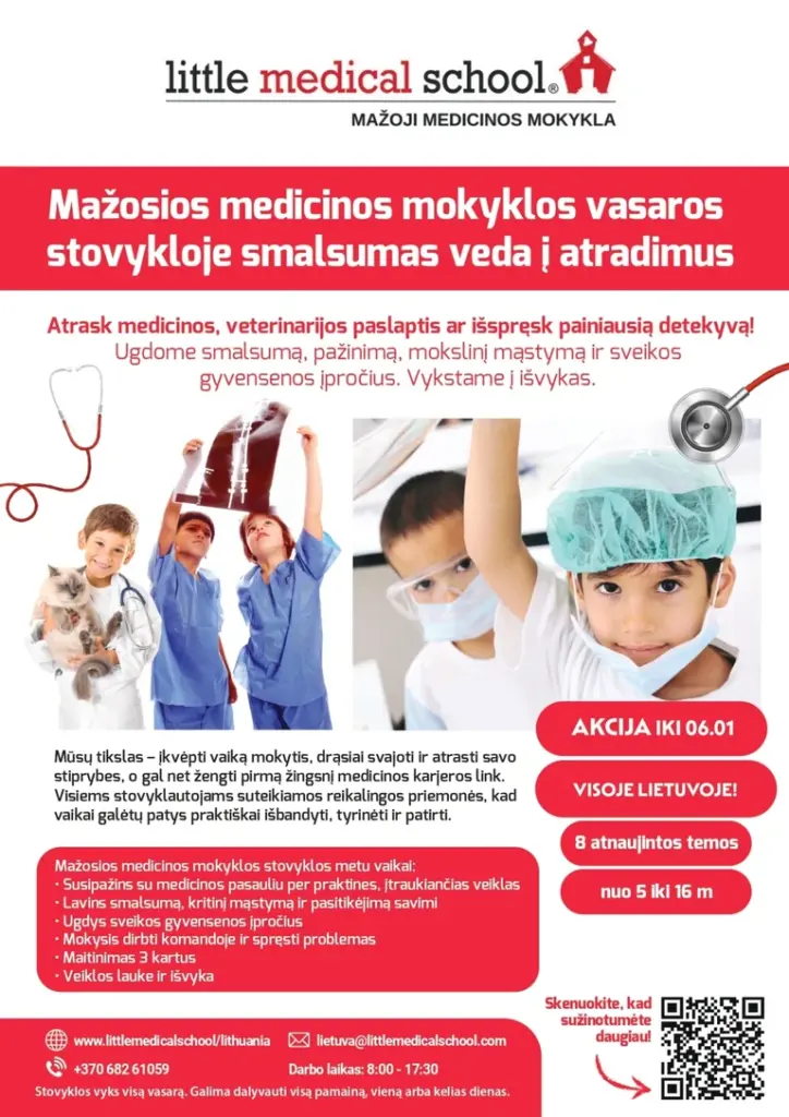 Mažosios medicinos mokyklos stovykla Utenoje liepos 27–31 d.