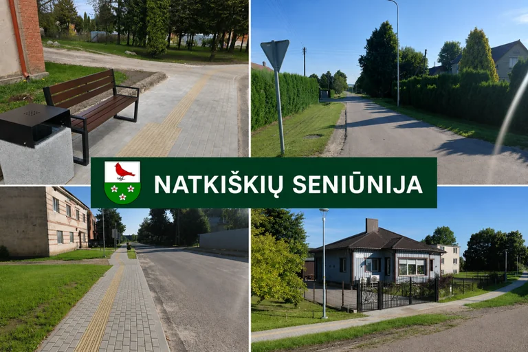Natkiškiuose atnaujintas pėsčiųjų takas ir apšviestos dvi gatvių atkarpos