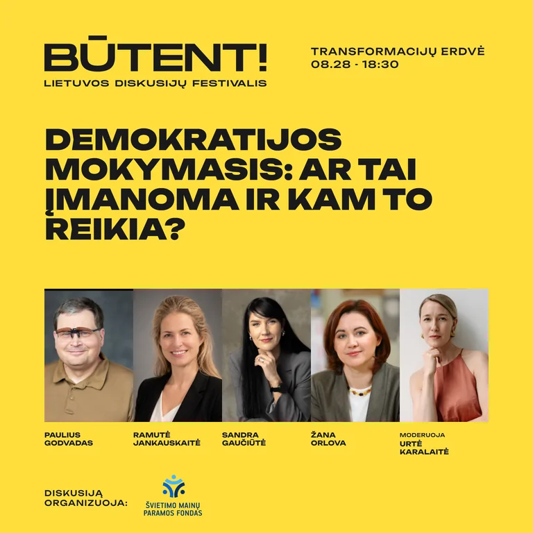 Birštone – diskusija apie demokratijos mokymąsi rugpjūčio 28-ąją
