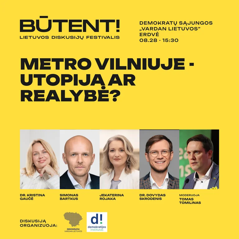 Metro Vilniuje: nemokama diskusija Bernardinų sode
