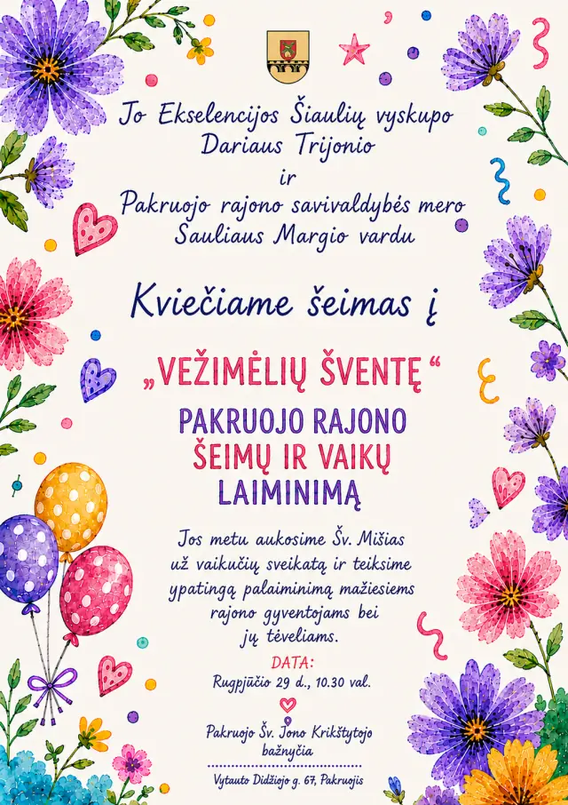 Pakruojo bažnyčioje – ypatinga šventė šeimoms ir vaikams