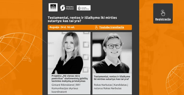 Nemokama paskaita Kėdainių senjorams: kaip tvarkyti paveldėjimą