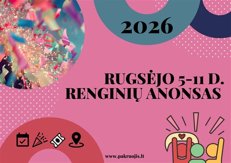 Pakruojo rajone spalio 5–11 d.: kinas, mankštos ir parodos