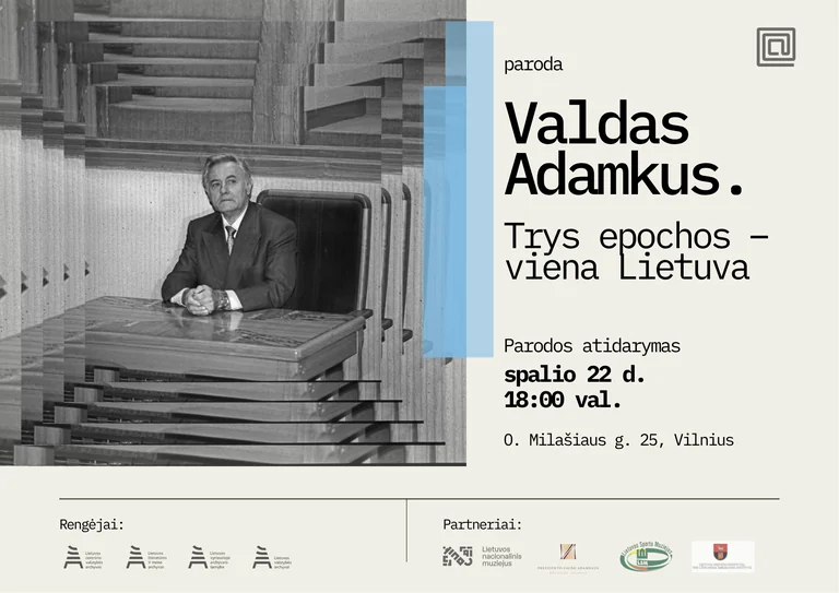 Vilniuje – nemokamos parodos apie Valdą Adamkų atidarymas